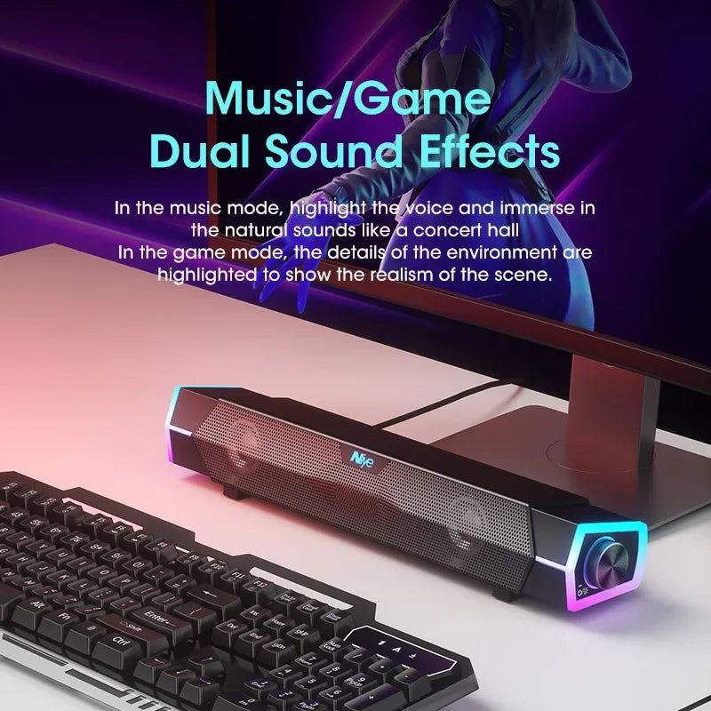 SonicGlow RGB Gaming Soundbar